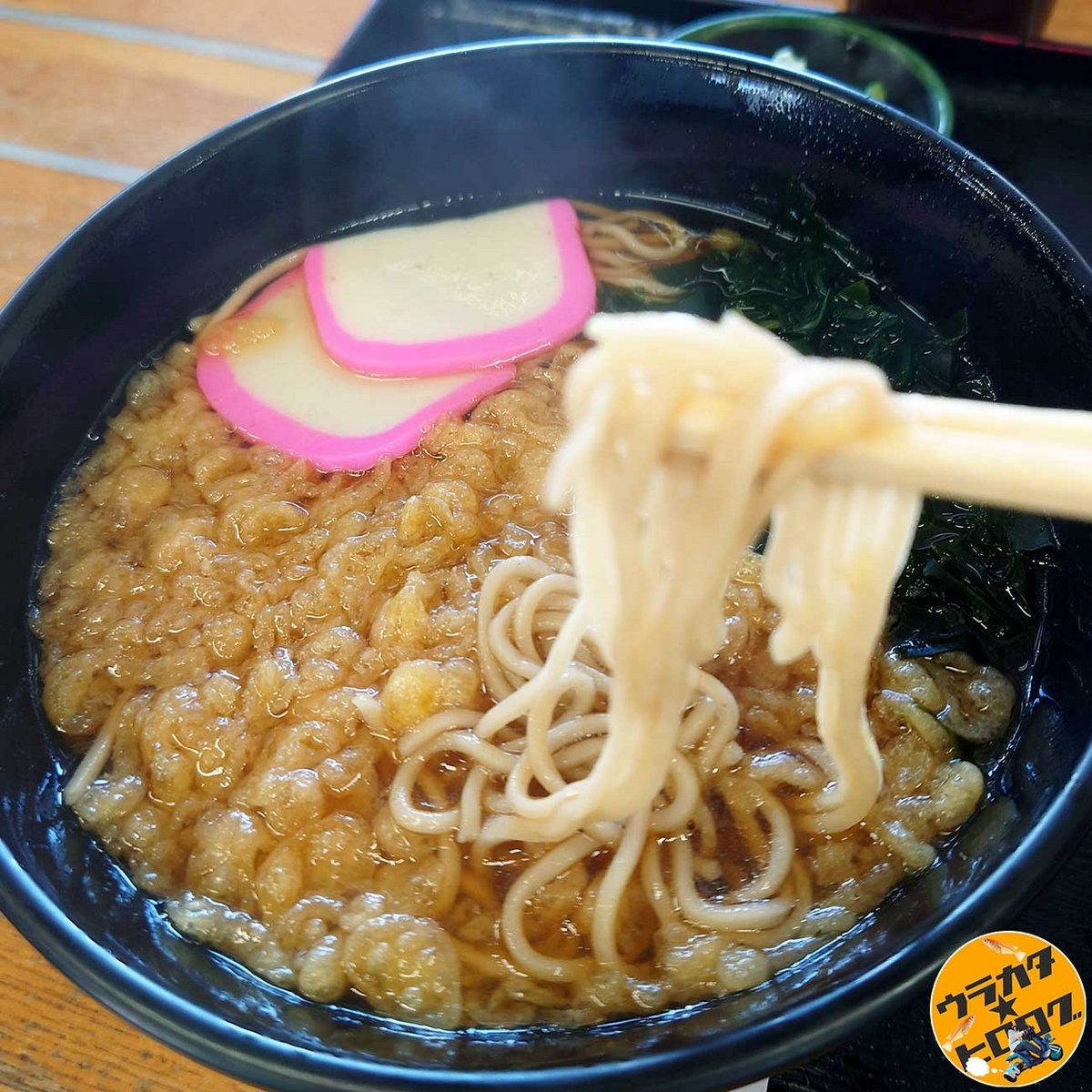 アグリパークゆめすぎとの伸びてしまった麺。(筆者撮影)