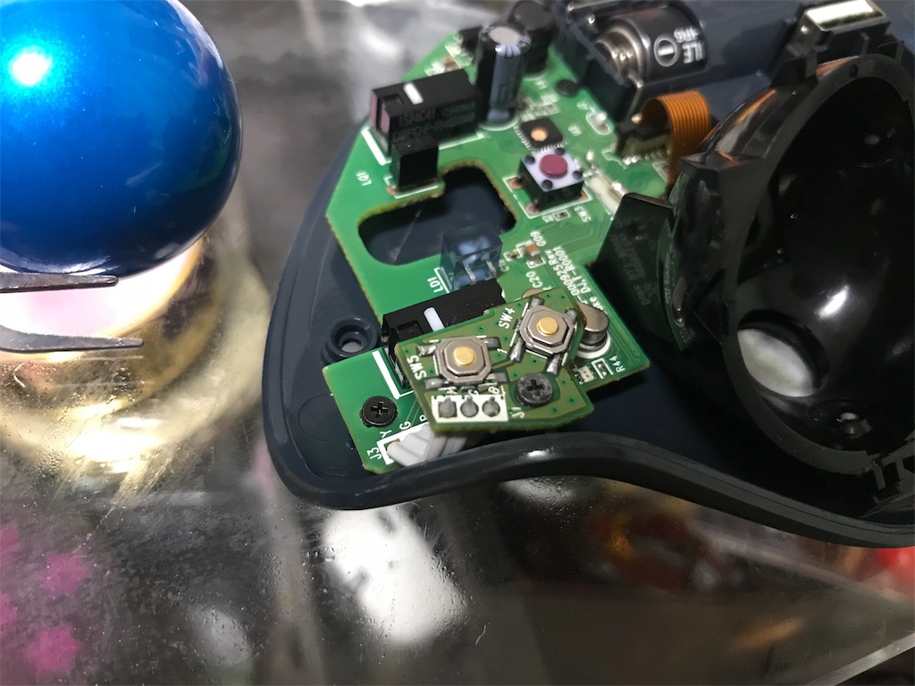 ロジクール M570 戻る進むボタン修理 裏を歩けば花の山
