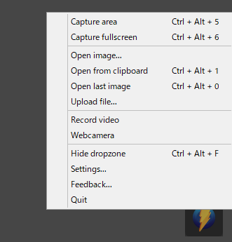 Monosnapの動作セレクト画面を