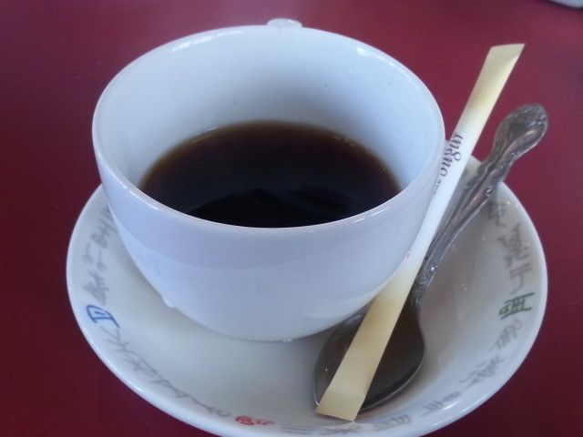 20140319 12:01 金山－万珍館－無料サービスコーヒー