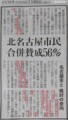 北名古屋市民合併賛成56％ - ちゅうにち 2016.11.5