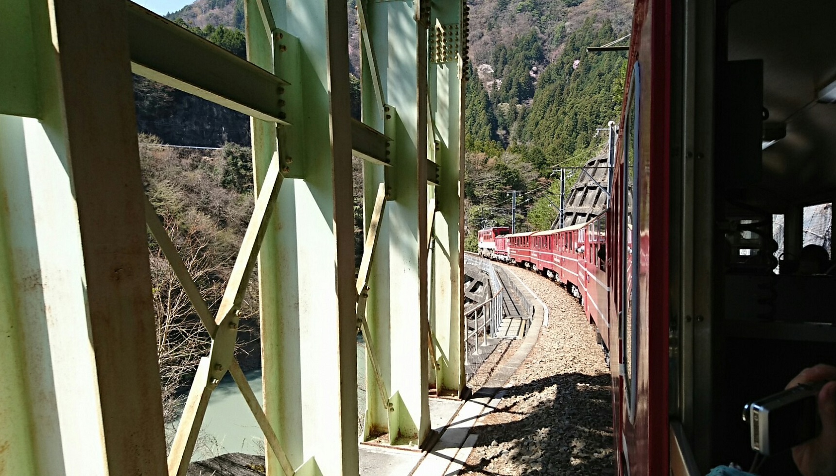 2018.3.28 井川線 (46) 井川いき列車 - アプトいちしろ-長島ダム間 1720-980