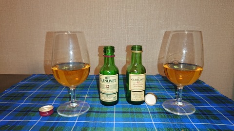 ザ・グレンリベット 旧 旧々ボトル飲み比べ2本セット グレンリベット12年ミニチュアボトル飲み比べ - 紬とウィスキー