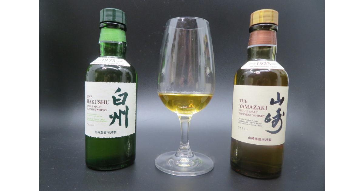 サントリー 白州 180ml 空瓶（白州×3、山崎×1の空き瓶です