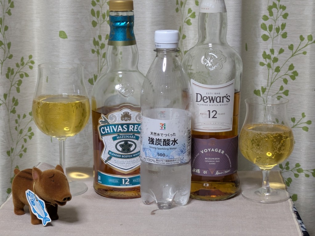 デュワーズ12年ミズナラ 対 シーバスリーガル12年ミズナラ 飲み比べ