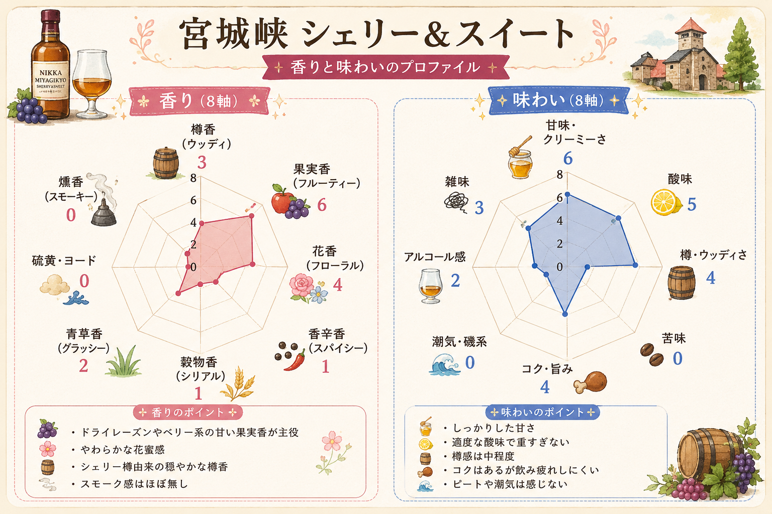 宮城峡シェリー＆スイート - 紬とウイスキー ウイスキーブログ