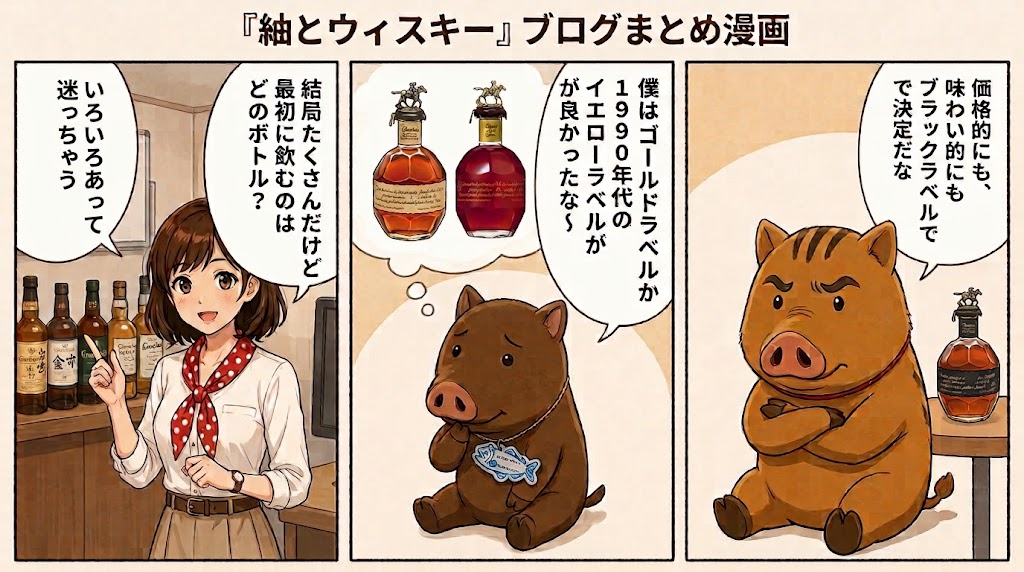 ブラントン飲み比べ】1990年オールドボトル・現行・ゴールド・カスクを