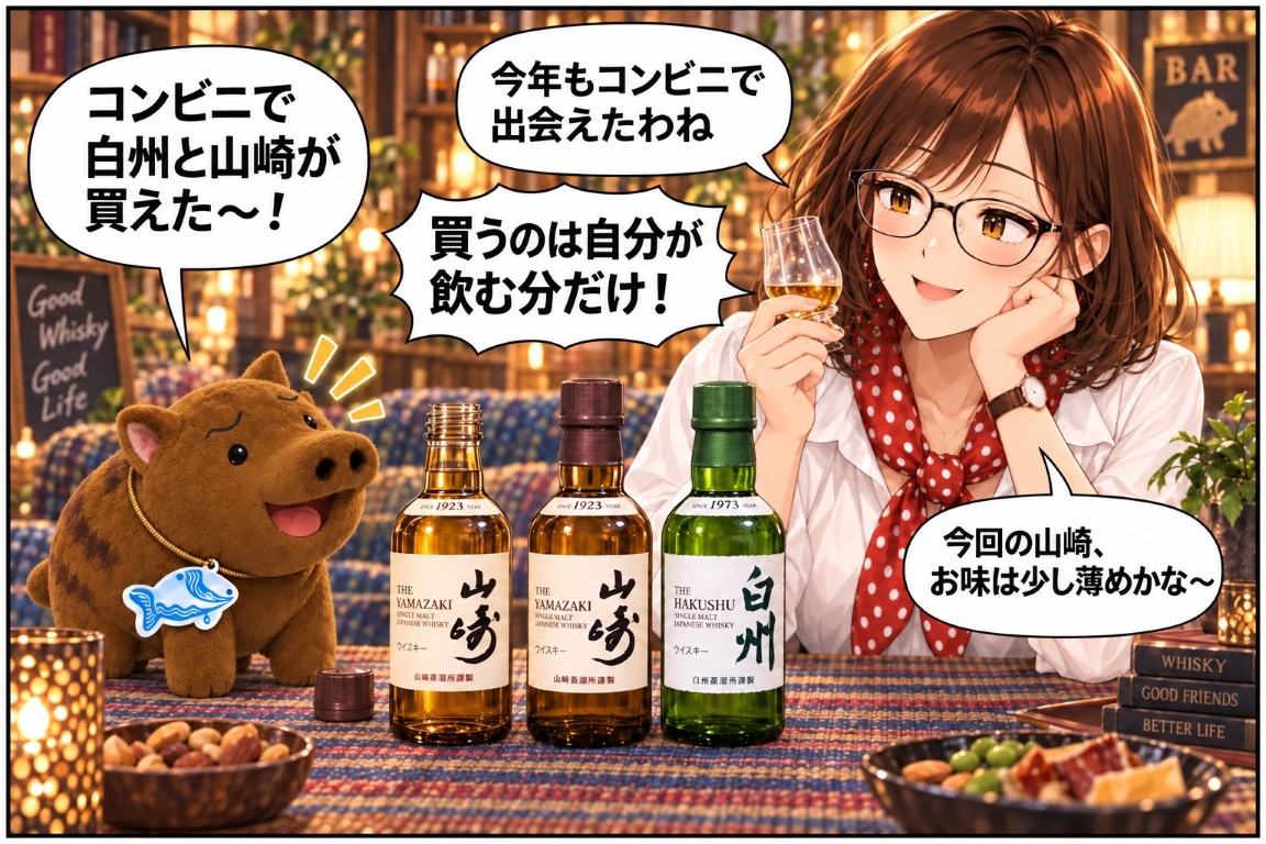山崎・白州180mlをコンビニで購入！セブン・ファミマの販売状況と価格