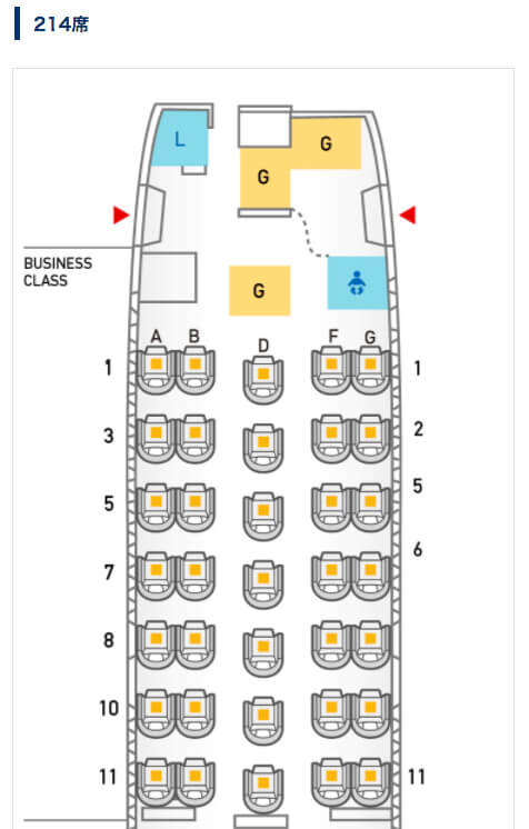 b767-300のシートマップ
