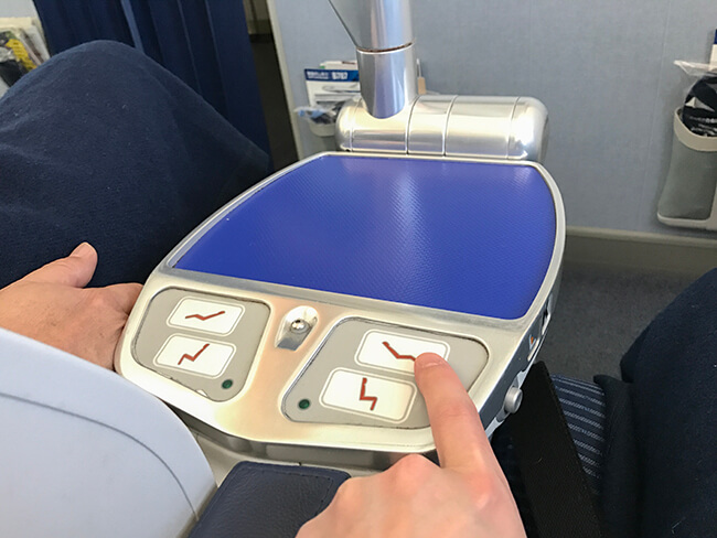 電動リクライニングのシート