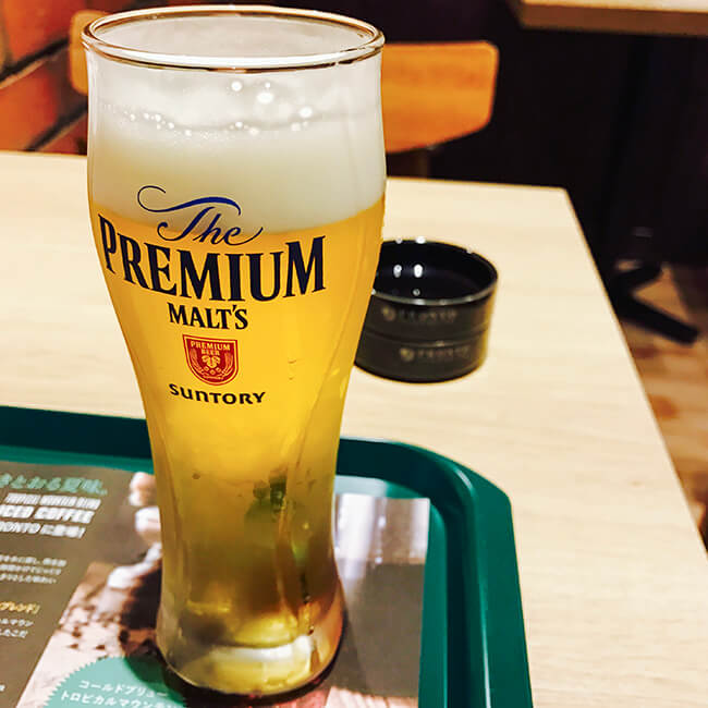 仙台空港でモーニングビール