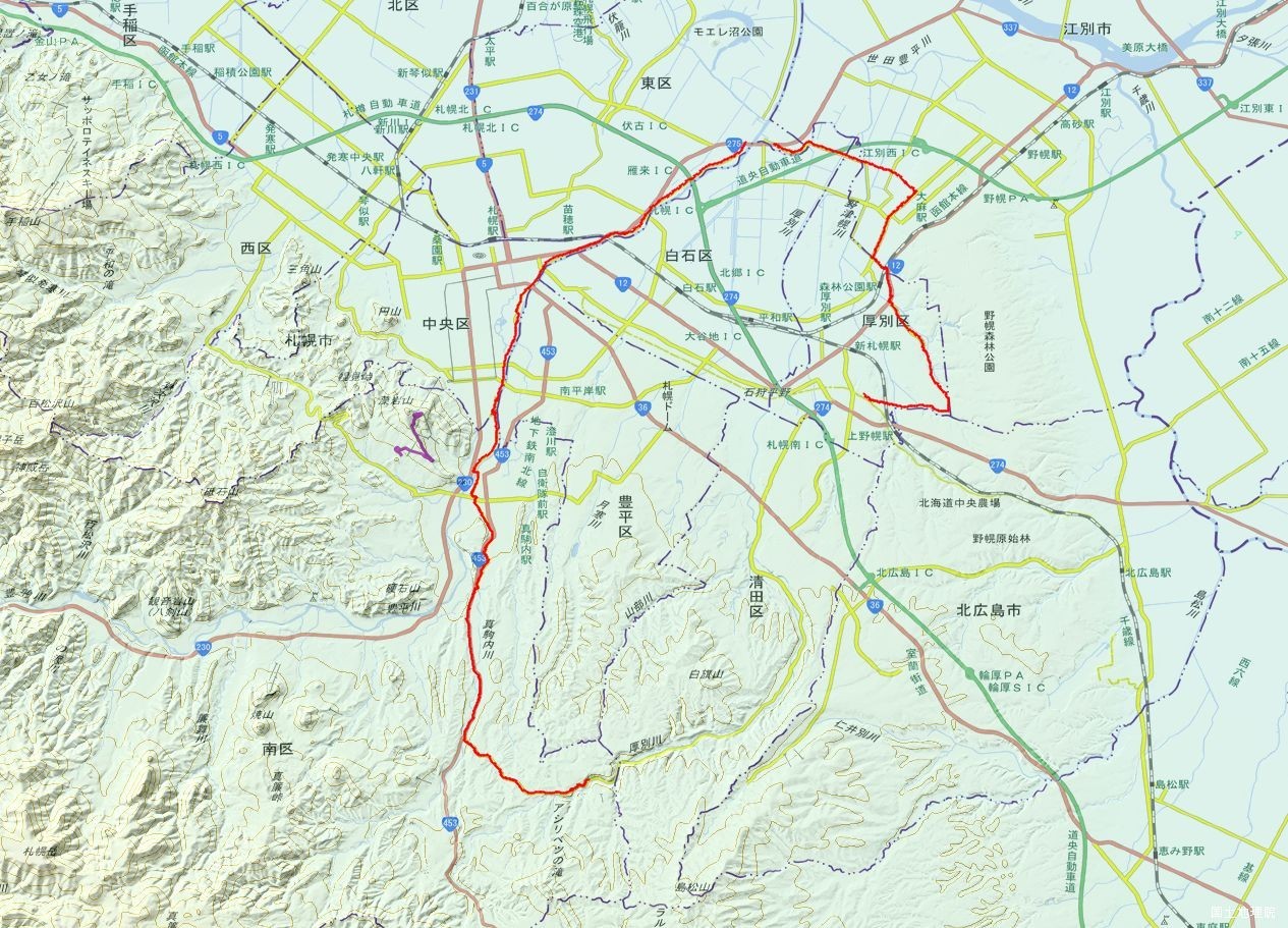 滝野上野幌自転車道路