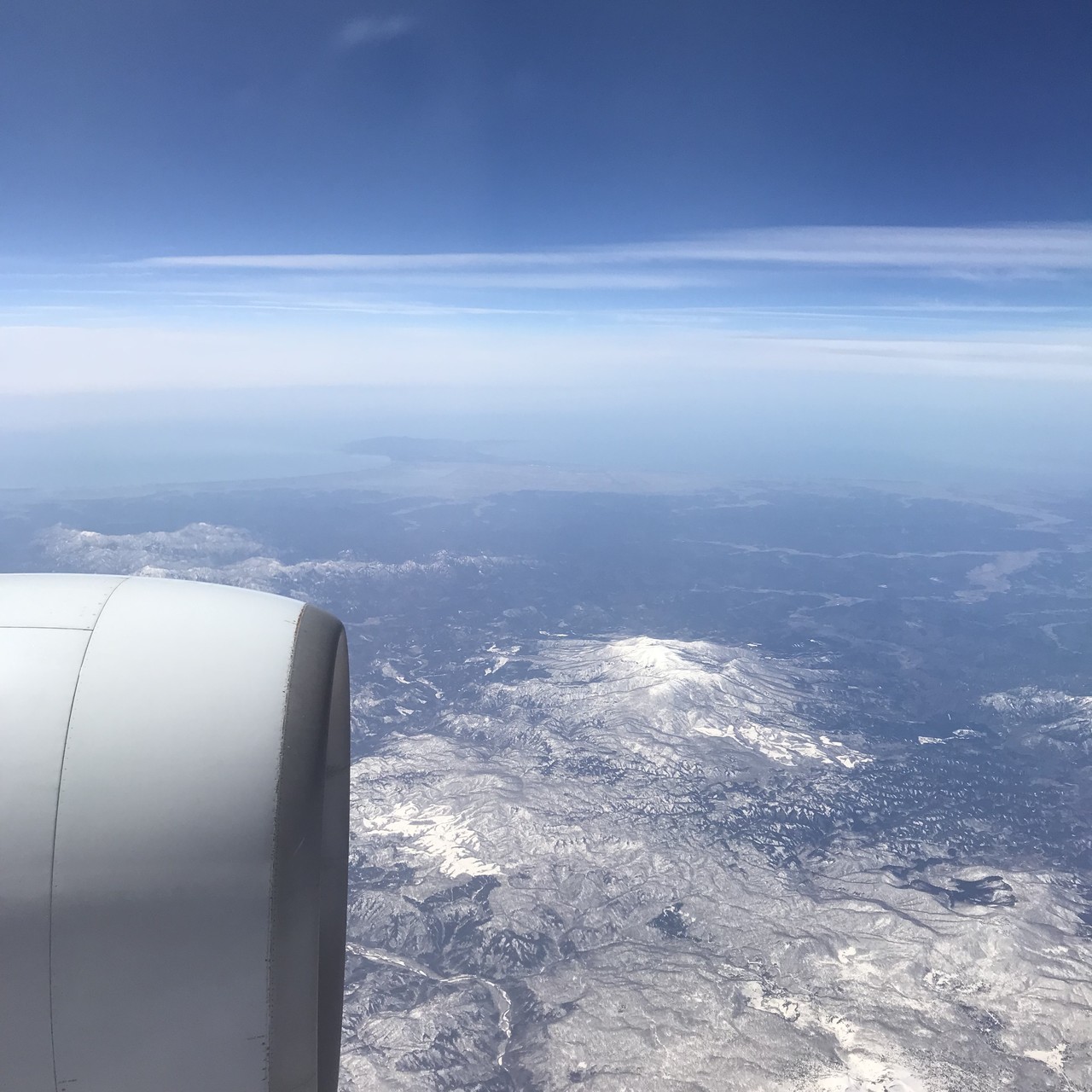 秋田上空・遠景男鹿半島