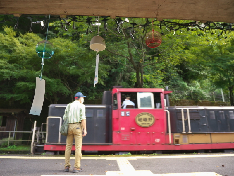 トロッコ保津峡駅にて