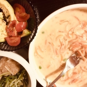 ニンジン・野菜・ベジヌードル・クリームソース