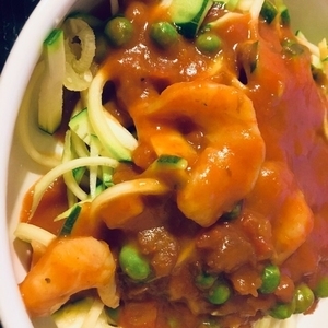 ズッキーニ・野菜・ベジヌードル・海老