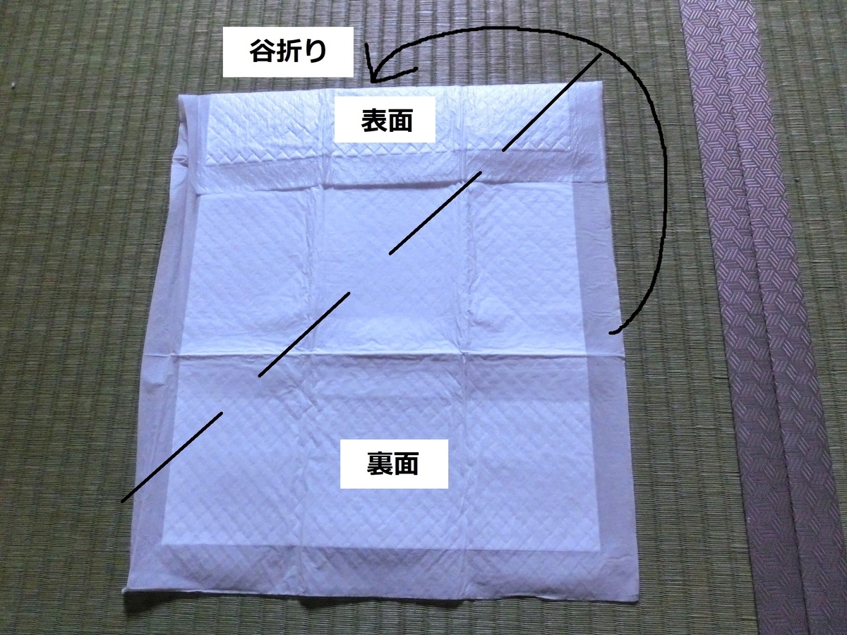 三角に折る