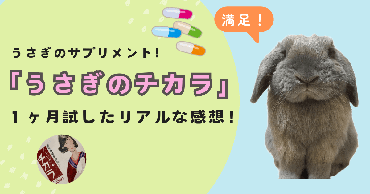 うさぎのチカラ」は効果あり？1ヶ月試したリアルな感想！ - たれみみ日和
