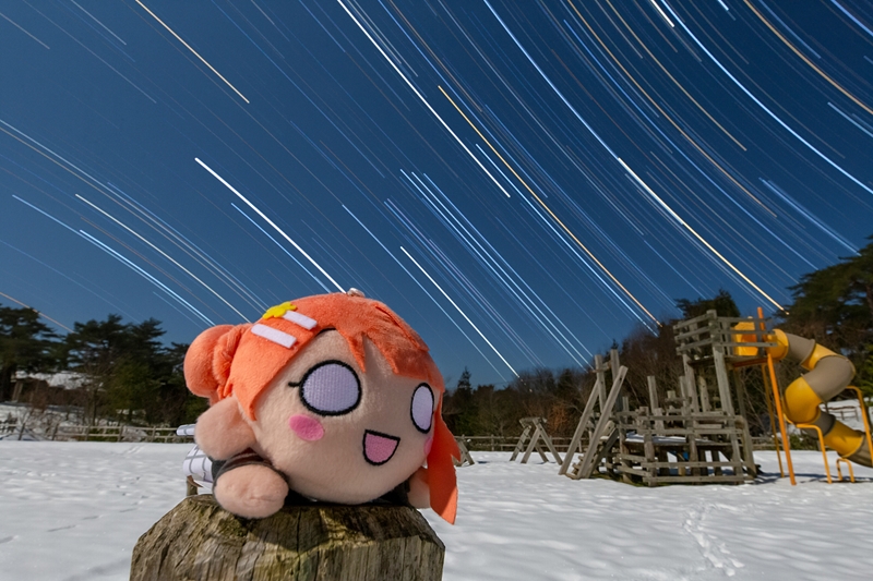 上原歩夢 寝そべりぬいぐるみ星景写真【ラブライブ！虹ヶ咲学園