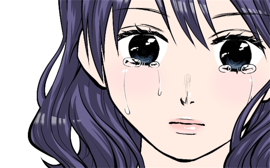 初心者用 誰でも簡単に泣き顔を描く方法 アイビスペイントx うさがかく 日常のイラストブログ