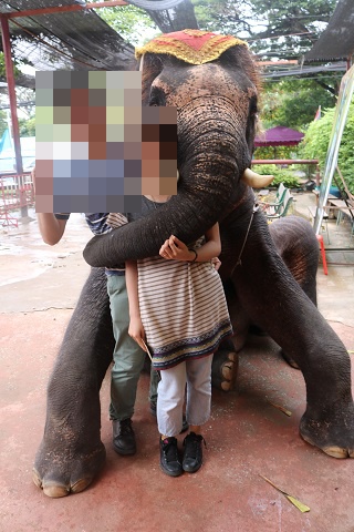 タイでゾウ乗り体験!