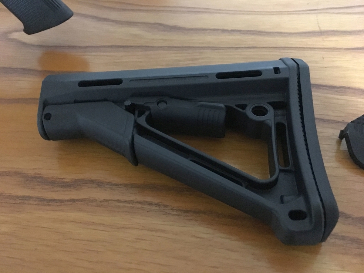 CYMA M4 CQBにMagpulアングルフォアグリップとCTRストックをつけ