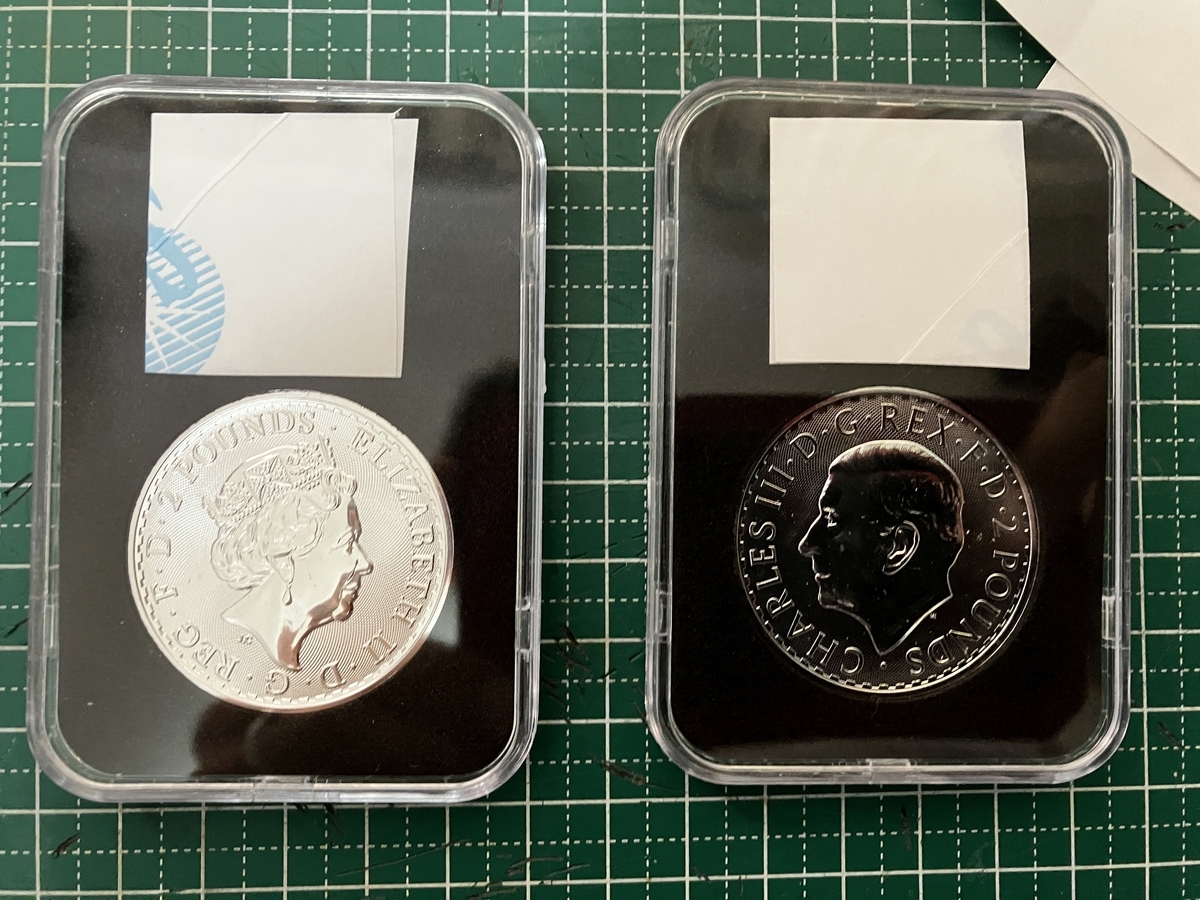 ころころ様　78枚　銀貨　まとめ　よろしくお願いいたします 銀貨をスラブ化していきますよ！ - 後ろ向き太郎の後ろ向き日記
