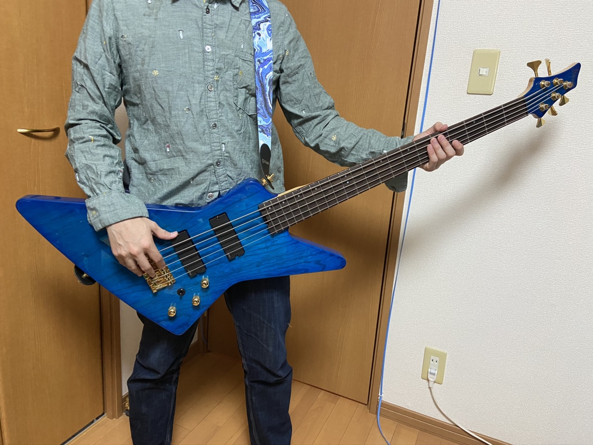 SEEN エクスプローラーベース 青い5弦エクスプローラーベースを手に入れました。 - ものを書く