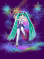 [初音ミク][サスペンダー][白タイツ]
