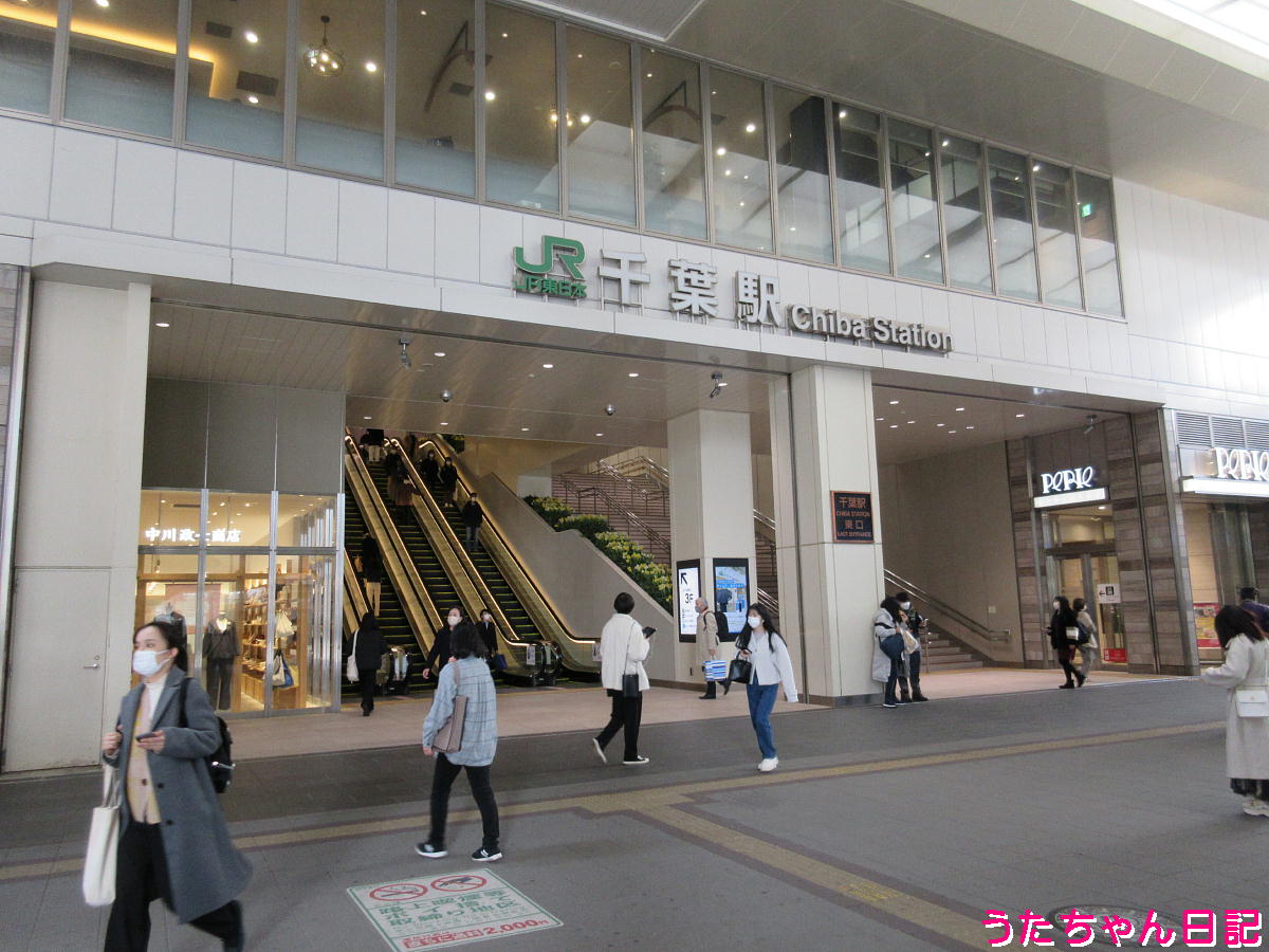 JR千葉駅東口ロータリー付近のようす♪（2022年3月、千葉県千葉市中央区新千葉、富士見） - 生き物おでかけ博物図鑑
