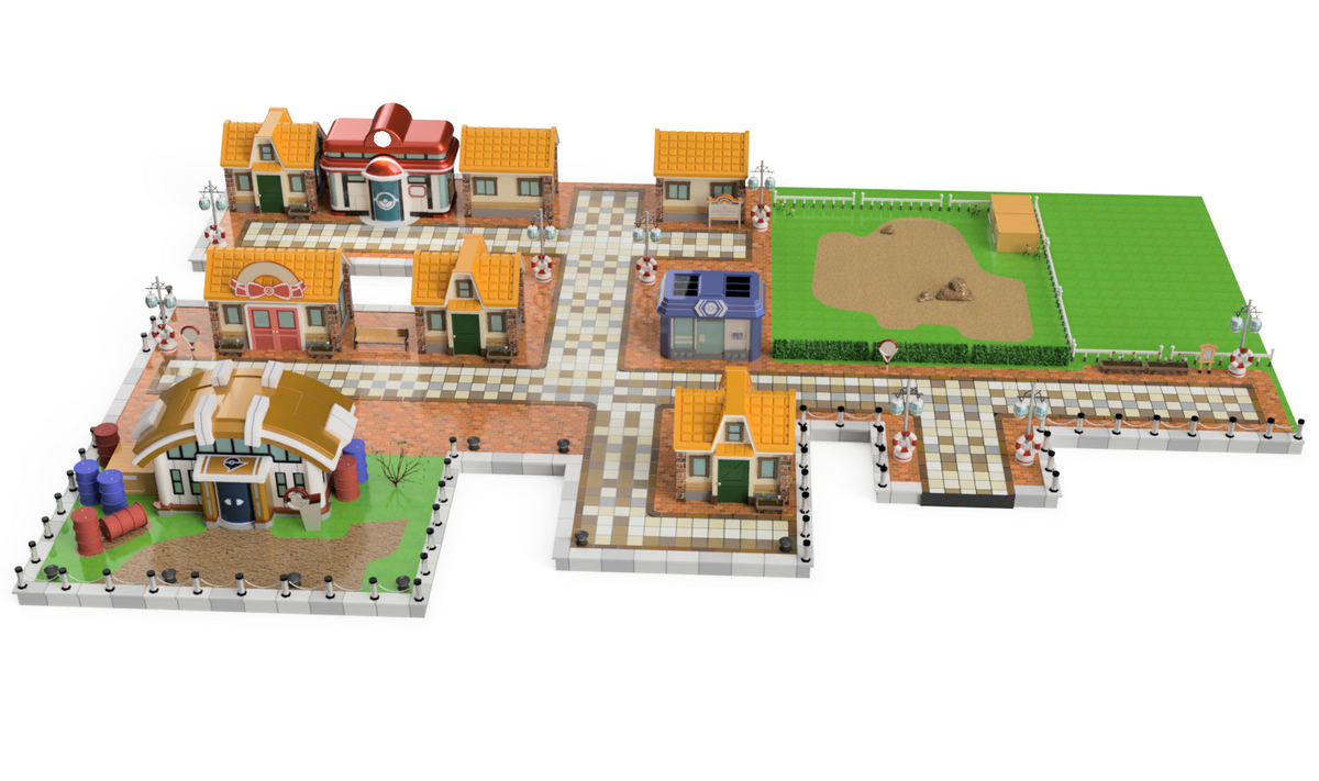 ポケモン 浮世絵木版画 かんとー地方くちばしてぃ ポケモン 浮世絵木版画 A