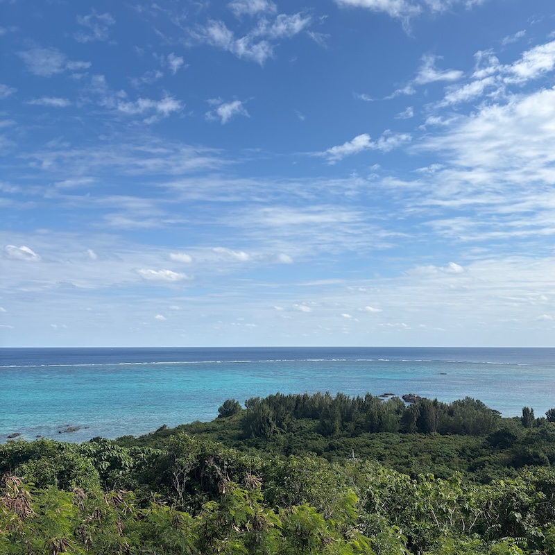 エメラルドグリーンの海