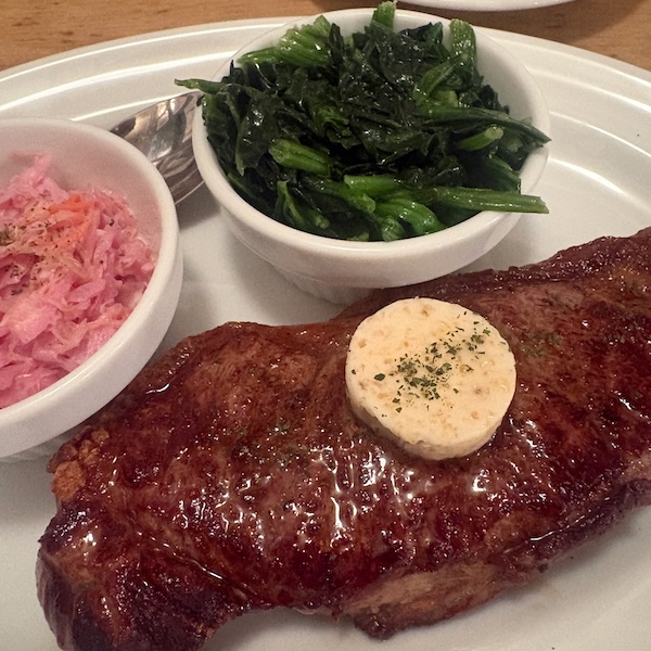 bubby'sのステーキ