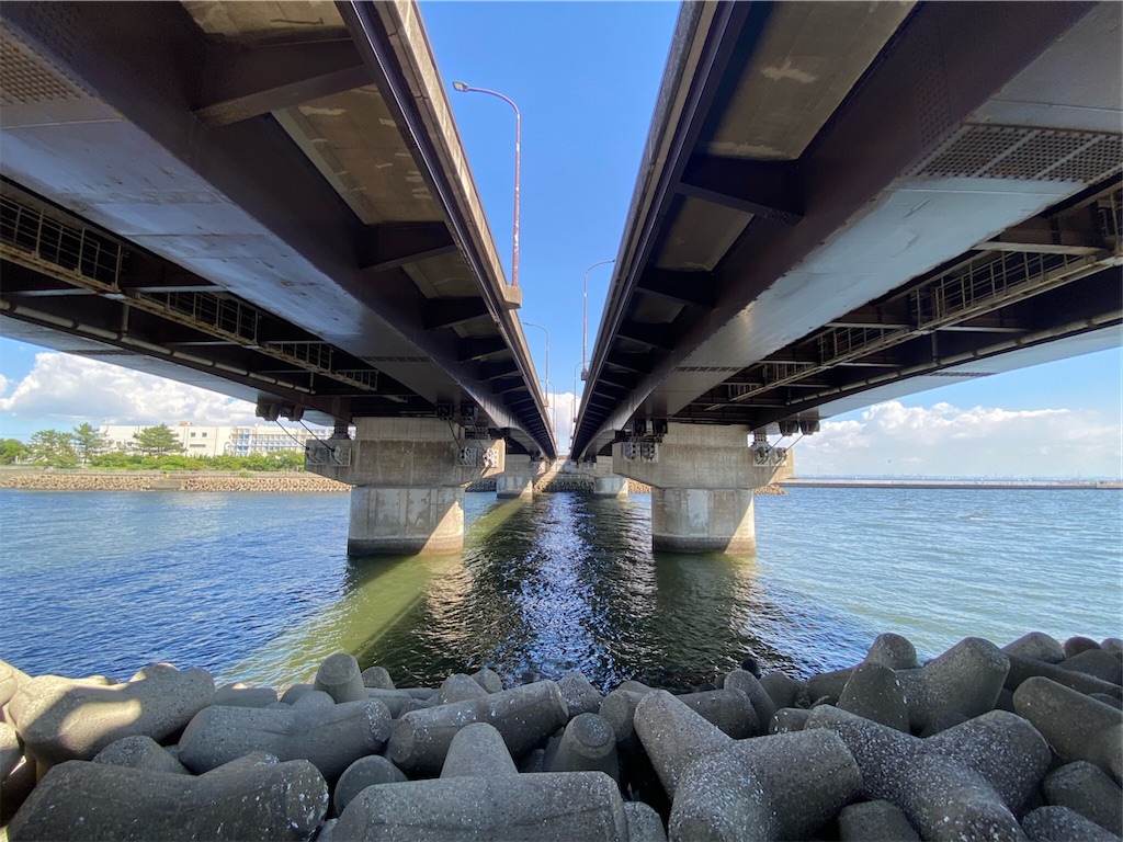 海の見える街のオシャレ橋 海岸幕張 橋と植物の図鑑
