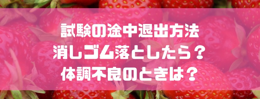 保育士試験は時間が余ったら途中退室していいの 体調不良の場合は そもそも試験時間は足りるの 一発合格ブログ ほいのーと保育漫画