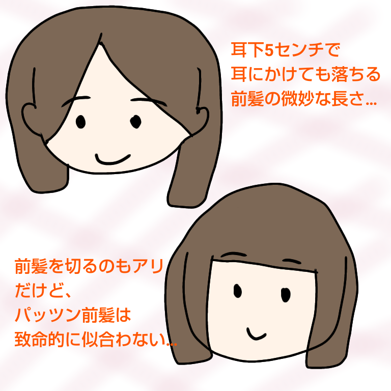 ヘアピンの誤飲を防ぎたい ってことで 微妙な長さの前髪に悩む 知育プット