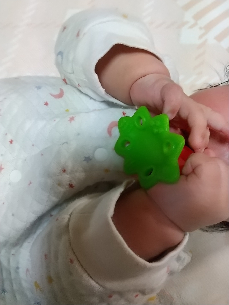 リッチェルのいちご歯固めの口コミ かわいいし 赤ちゃんがとても気に入ってる 保育士うたのブログ