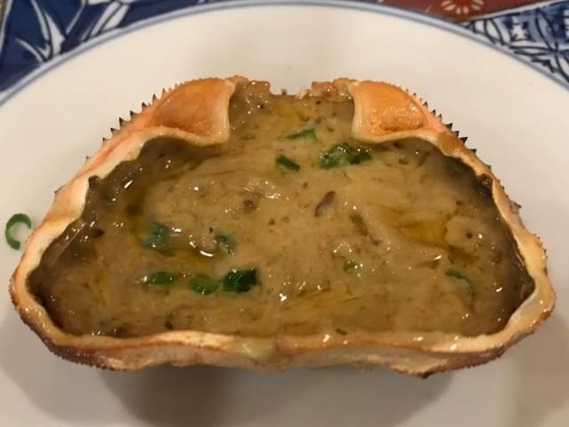 磯丸水産の「蟹味噌甲羅焼」