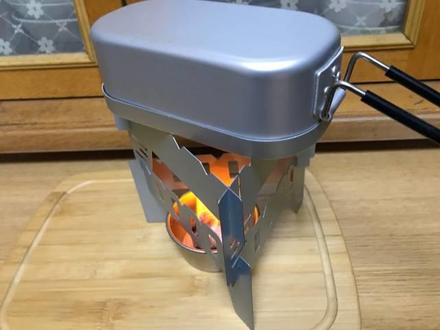 ダイソーメスティンをひっくり返して焼く