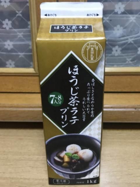 業務スーパーの牛乳パック入り「ほうじ茶ラテプリン」