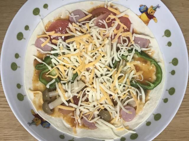 最後にチーズを乗せる