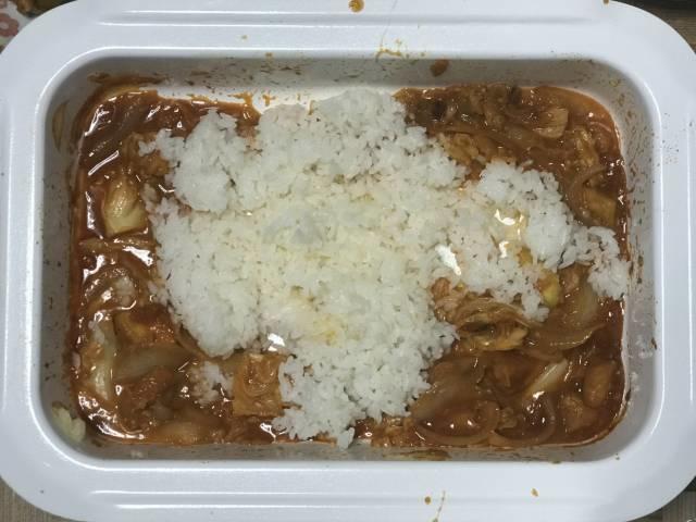 シメにご飯を投入！
