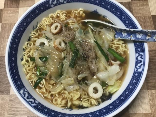 袋麺で作った「サンマーメン」