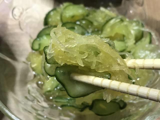 「そうめんかぼちゃ」の酢の物をひとくち