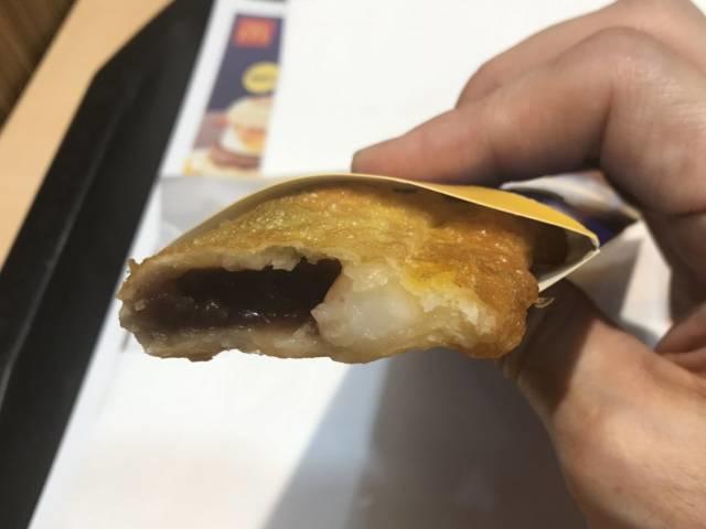 マクドナルドの「月見パイ」の断面