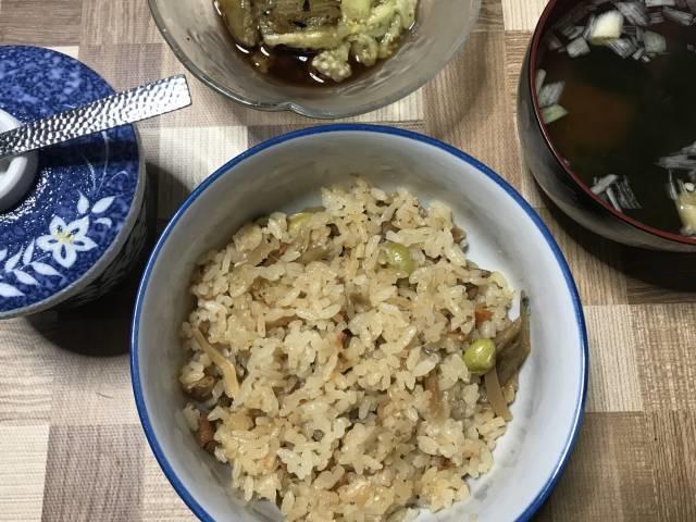 あなご飯の完成