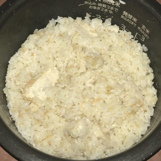 混ぜ合わせてから少し蒸らす