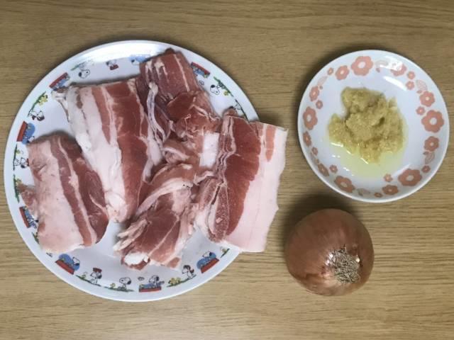 「絶品生姜焼き」の主な材料