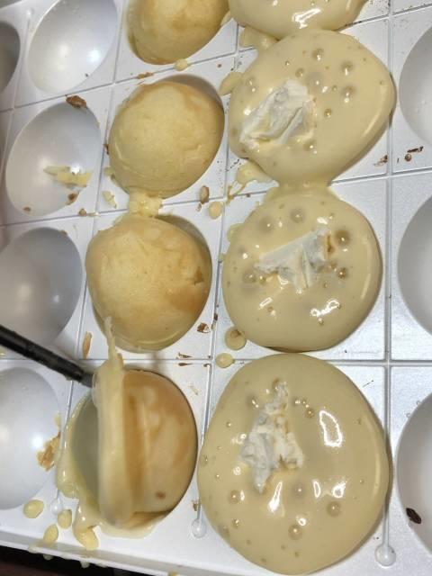 写真:たこ焼きホットケーキ返し技