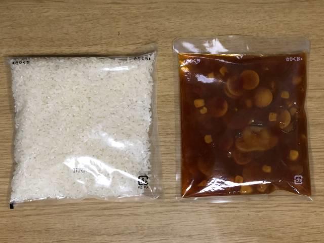 写真:イチビキのジャンバラヤセットの内容物